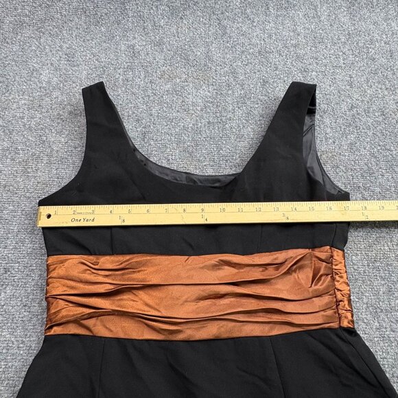 Jessica Howard Dress‎ 12 Black Copper Waist Tie New Years Eve Event Party Prom - Picture 6 of 14